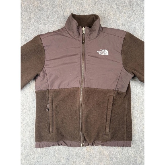 The North Face Denali Jacket Youth Medium Brown Polartec Fleece Outdoor Full Zip - Picture 4 of 7